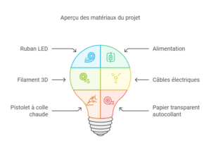 Créer une Étoile de Noël Lumineuse en 3D 1 Matériel Etoile noël